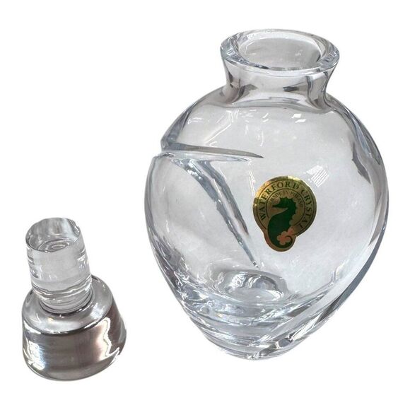 Waterford Siren Crystal Glass Perfume Bottle 5" Vintage w/ Stopper Original Box - Picture 3 of 12